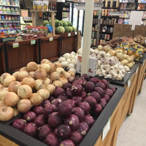 Produce section at Comptons